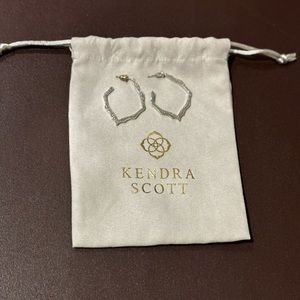 Kendra Scott Miku filagree silver hoop earrings, NWT